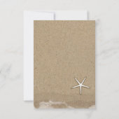 Beach Wet Sand & Starfish Party Table Number Card (Back)