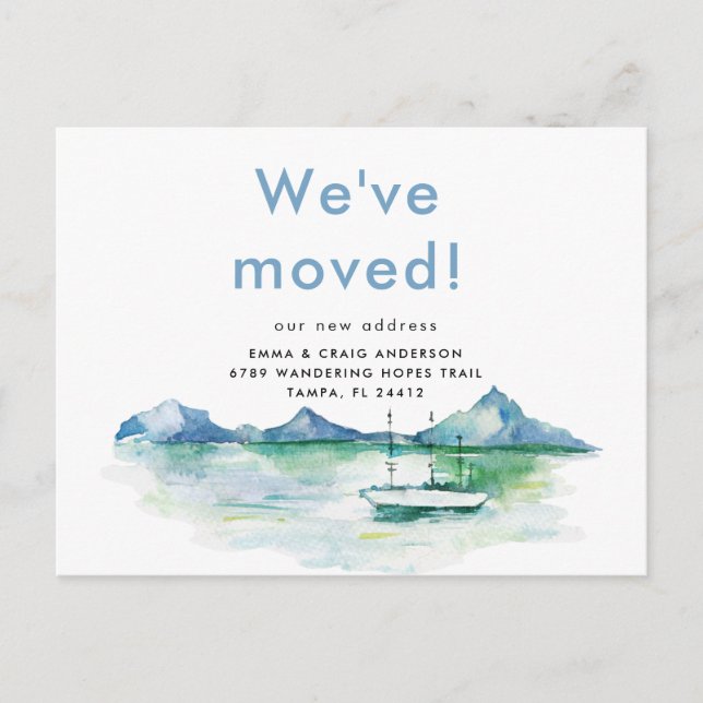 Beach We've Moved Postcard (Front)