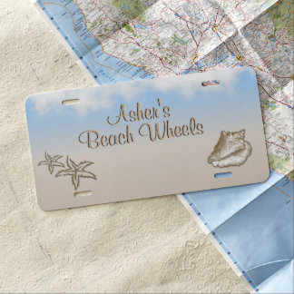 Beach Wheels License Plate