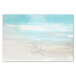 Beach White Starfish Elegant Summer Wedding Tissue Paper