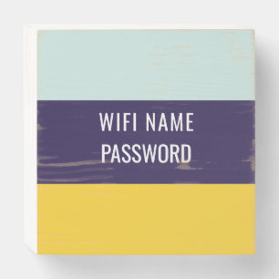 Beach Wifi name and password Wooden Box Sign