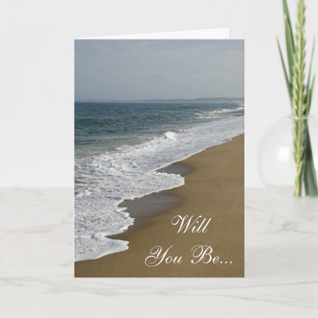 Beach Will You Be My Bridesmaid Invitation (Front)