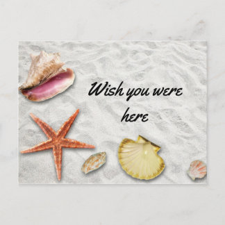 Beach Wish You were Here / Travel Vacation Postcard