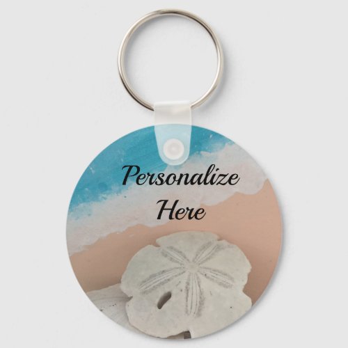 Beach Wishes Seashells   Keychain