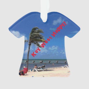 Beach with Coconut Palm Ornament