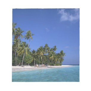 Beach with palm trees, Maldives Notepad