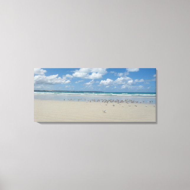 Beach with Seagulls Canvas Print (Front)