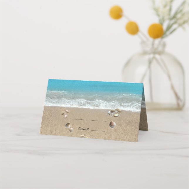 Beach with Shells Place Card (Front)