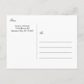 Beach With Starfish Save the Date Card (Back)