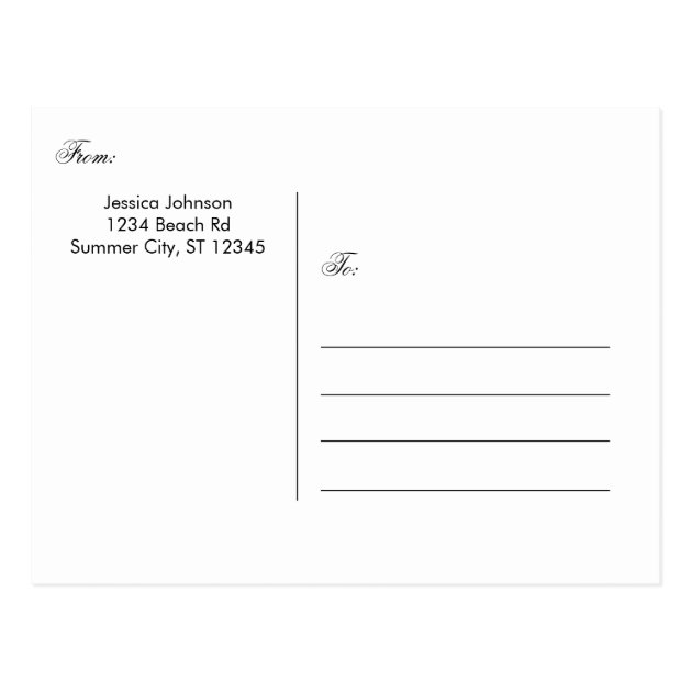 Beach With Starfish Save The Date Card