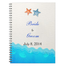 Beach With Starfish Wedding Guest Book