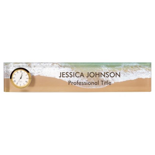 Beach with Waves Personalized Name Desk Name Plate