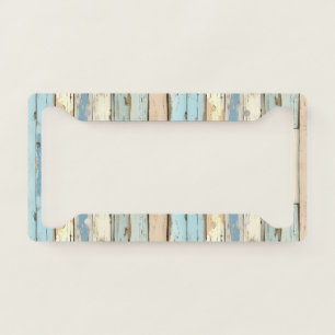 Beach Wood License Plate Frame