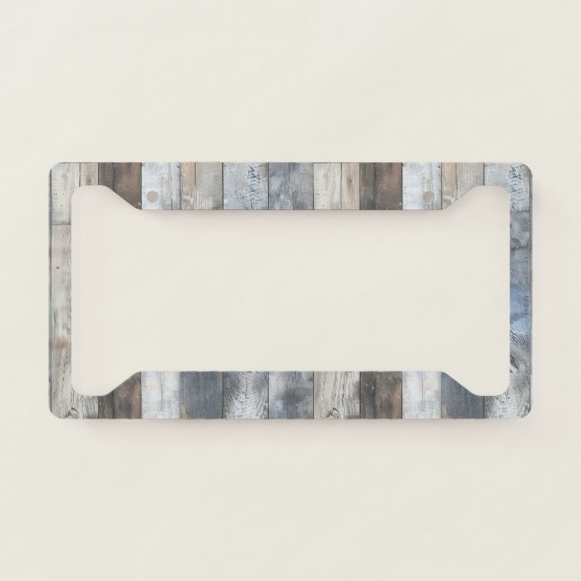 Beach Wood License Plate Frame (Front)