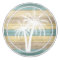 Beach Wood Nautical Palms - Yellow / Teal