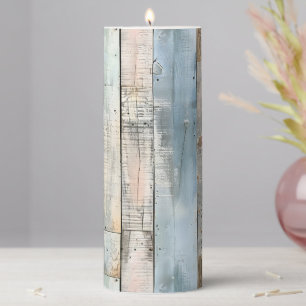 Beach Wood Pillar Candle