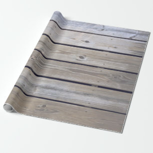 Beach Wood Planks Wrapping Paper