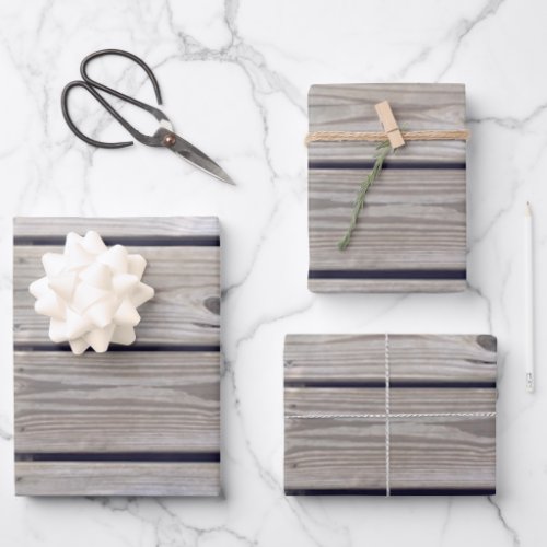 Beach Wood Planks Wrapping Paper Sheets