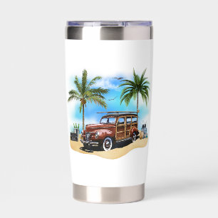Beach Woody Wagon Insulated Tumbler