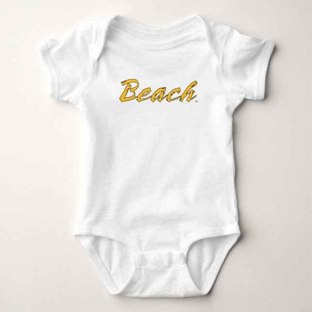 Beach Wordmark Baby Bodysuit (Front)