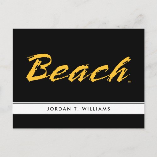 Beach Wordmark Invitation Postcard