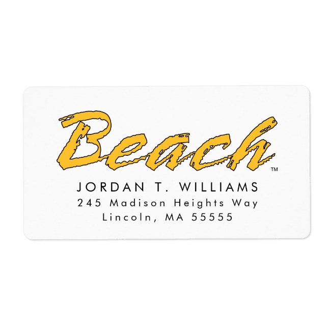 Beach Wordmark Label (Front)