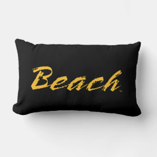 Beach Wordmark Lumbar Pillow