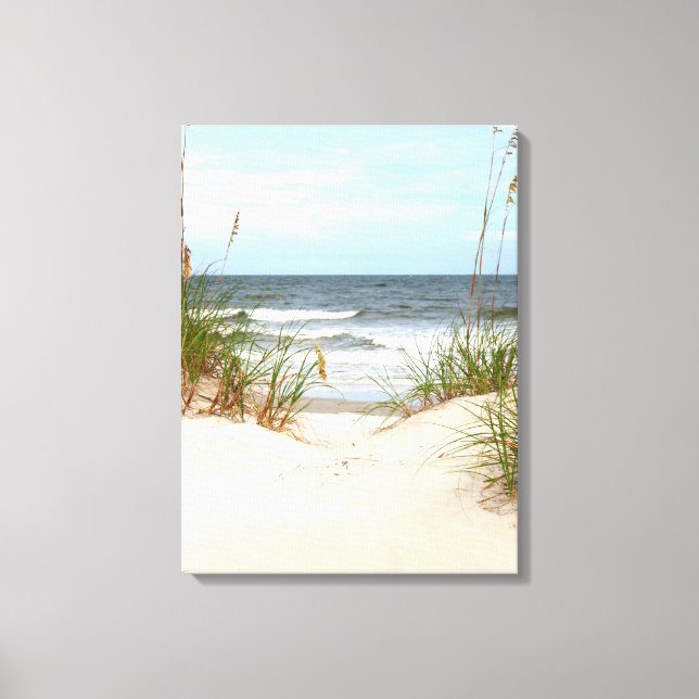 Beach Wrapped Canvas Print (Front)
