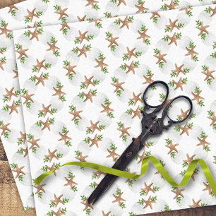 Beach Wreath Sea Stars Sand Dollars Christmas Tiss Tissue Paper