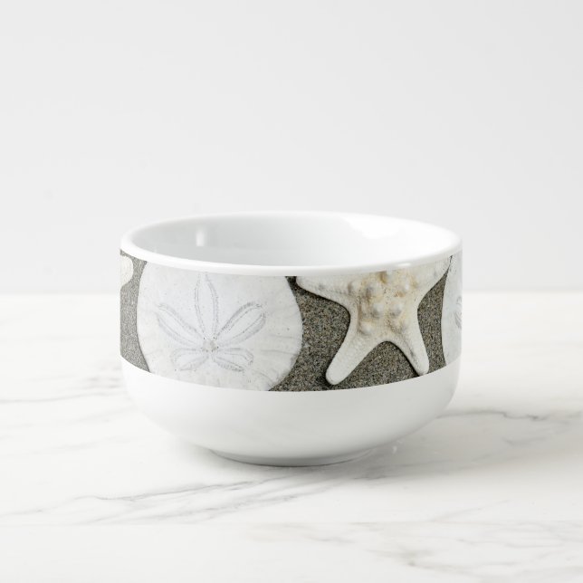 Beach X's and O's Photo Soup Bowl (Front)