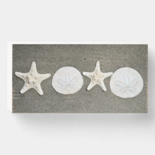 Beach X's and O's Photo Wooden Box Sign