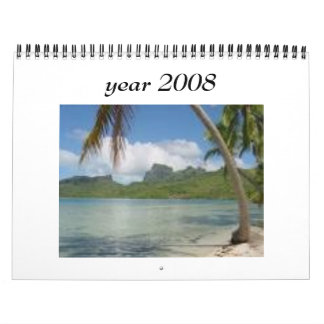 beach, year 2008 calendar