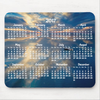 Beach Yearly Calendar 2017 Mouse Pad