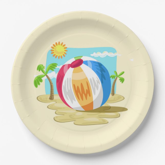 Beachball Paper Plates (Front)