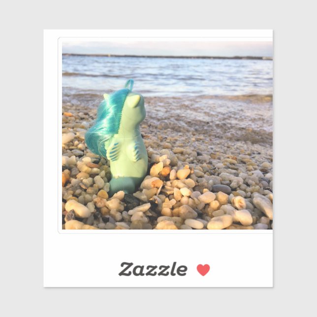 Beachcomber Baby Sea Pony at the Beach Sticker (Sheet)