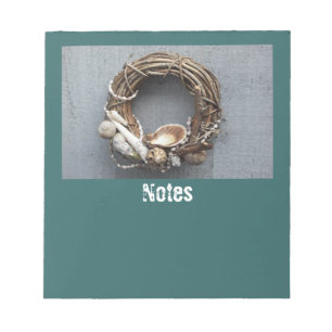 Beachcomber Shells Wreath Notepad