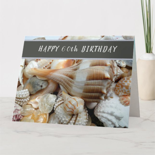 Beachcomber's Birthday Seashells From All Greeting Card (Front)