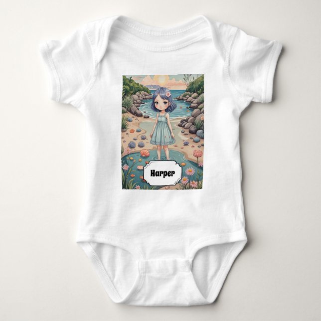 Beachcomber's Bliss Personalized Baby Bodysuit (Front)