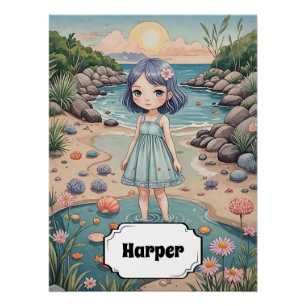 Beachcomber's Bliss Personalized Poster
