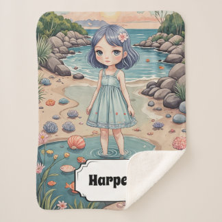 Beachcomber's Bliss Personalized Sherpa Blanket