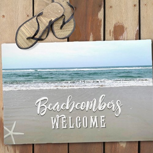 Beachcombers Welcome Coastal Living Doormat