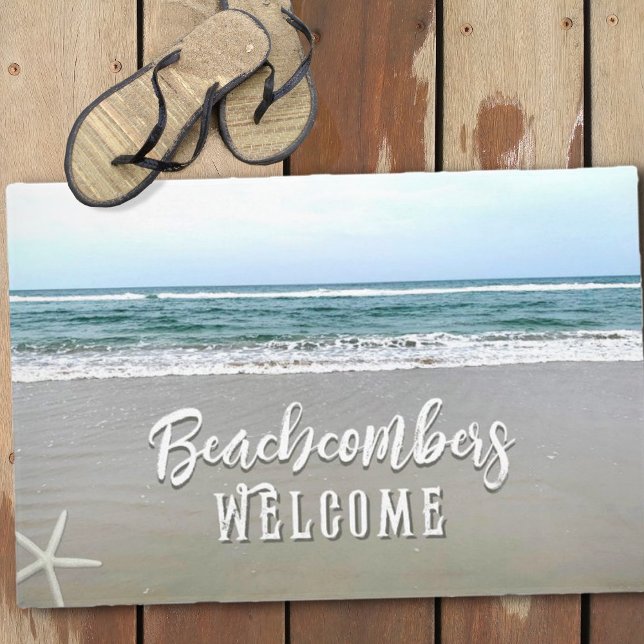 Beachcombers Welcome Coastal Living Doormat (Creator Uploaded)