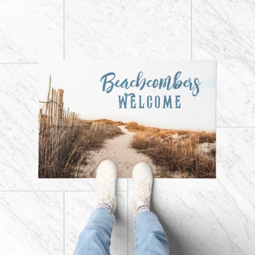 Beachcombers Welcome Dunes Fence Doormat