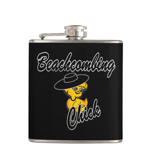 Beachcombing Chick #4 Flask (Front)
