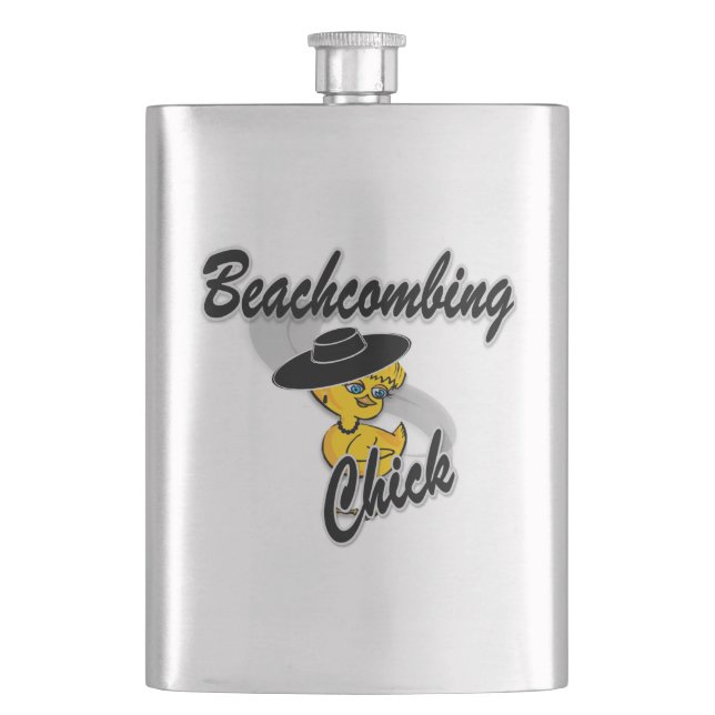 Beachcombing Chick #4 Flask (Front)