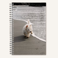 Beachcombing Westie Photo 6x8 Notebook