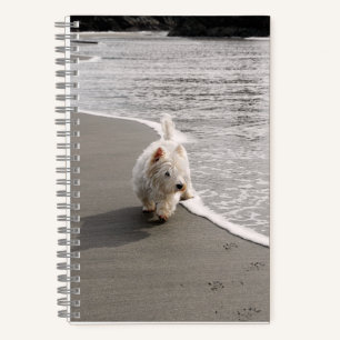 Beachcombing Westie Photo 6x8 Notebook