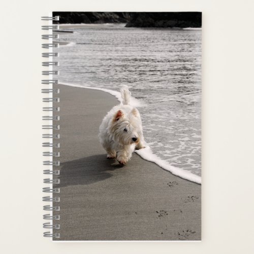 Beachcombing Westie Photo 6x8 Notebook