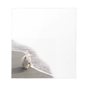 Beachcombing Westie Photo Notepad