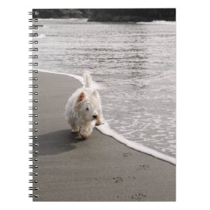 Beachcombing Westie Photo Spiral Notebook